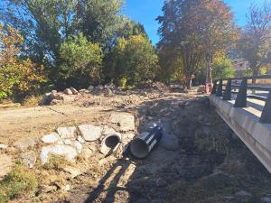 La CHD avanza en los trabajos para la ampliación y construcción de diversos colectores en el Real Sitio de San Ildefonso (Segovia)